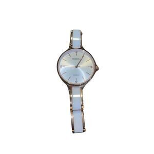 Mamona Womens Rose Gold White Ceramic Quartz Watch with Box Jewelry Elegant